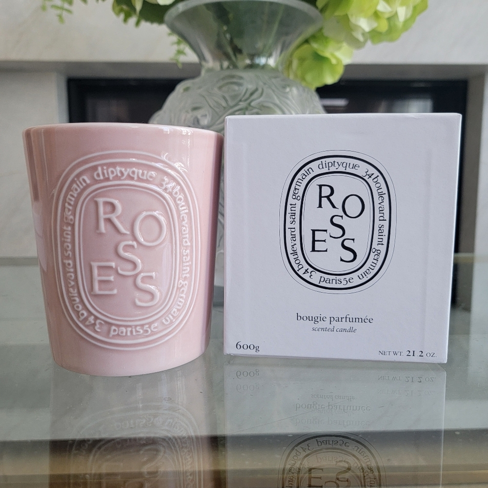 DIPTYQUE ROSE CANDLE CERAMIC CONTAINER - Picture 3 of 5